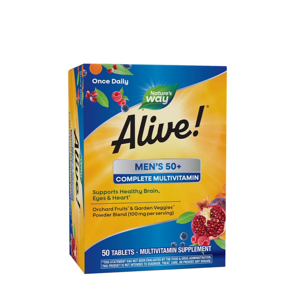 Nature'S Way - Men'S 50+ Complete Multivitamin - 50 Tabs – Nature's Way förpackning