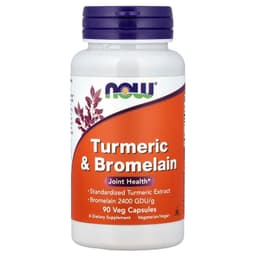 NOW Foods - Turmeric & Bromelain - 90 Vcaps