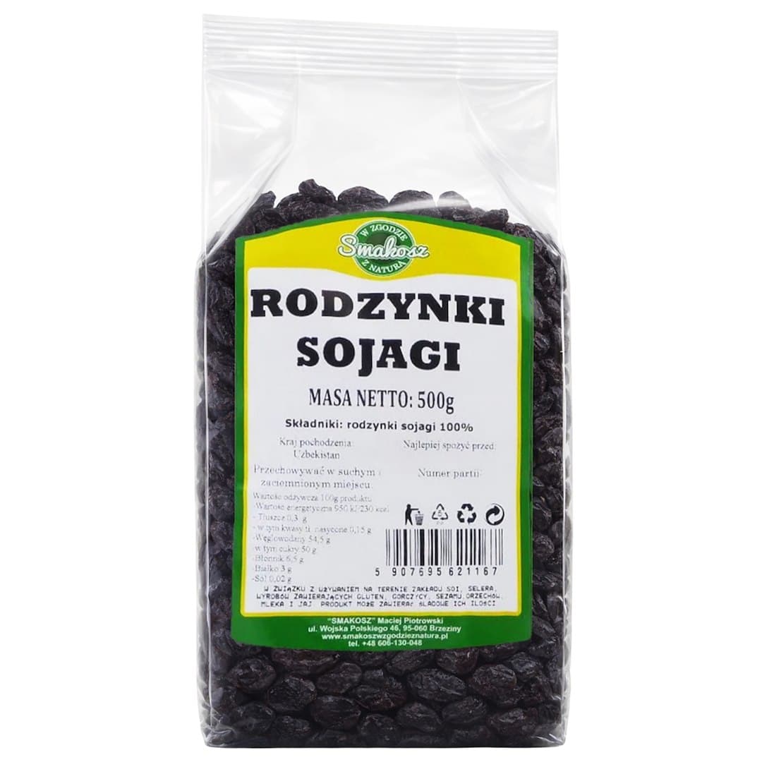 Smakosz - Raisins Soybeans - 500g – Smakosz förpackning