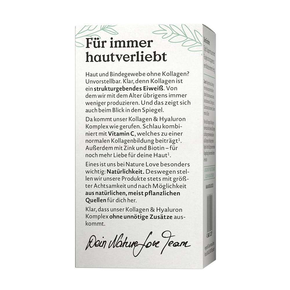 Nature Love - Collagen & Hyaluronic Acid Complex - 120 Caps
