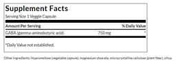 Swanson - GABA, 750mg Maximum Strength - 60 Vcaps