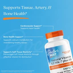Doctor's Best - Natural Vitamin K2 Mk7 With Menaq7 Plus D3 - 60 Vcaps
