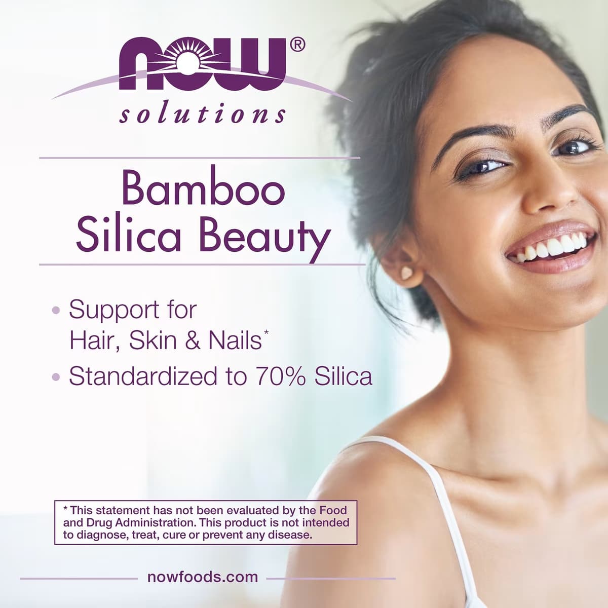 NOW Foods - Bamboo Silica Beauty - 90 Vcaps
