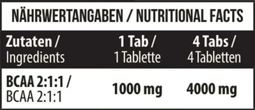MST - BCAA 1000 - 90 tabletter