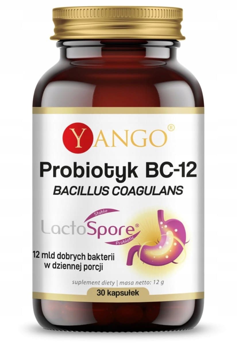 Yango - Probiotic Bc-12 Bacillus Coagulans - 30 Caps – Yango förpackning