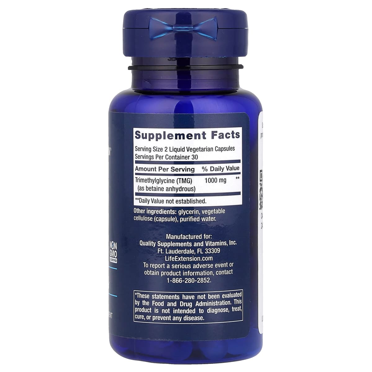 Life Extension - TMG, 500mg - 60 Liquid Vcaps