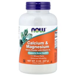 NOW Foods - Calcium & Magnesium, Citrate Powder With Vitamin D3 - 227g
