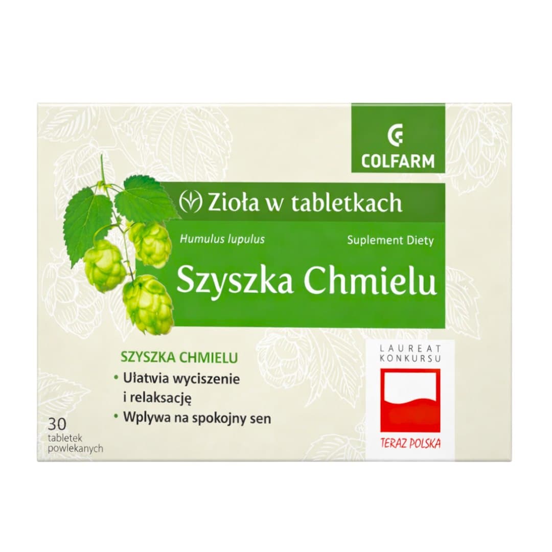 Colfarm - Hop Cones - 30 tablets – Colfarm förpackning