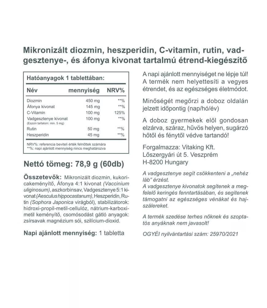 Vitaking - Hevoskastanjayhdistelmä - 60 tablettia
