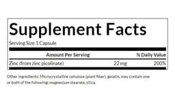 Swanson - Zinc Picolinate, 22mg - 60 Caps