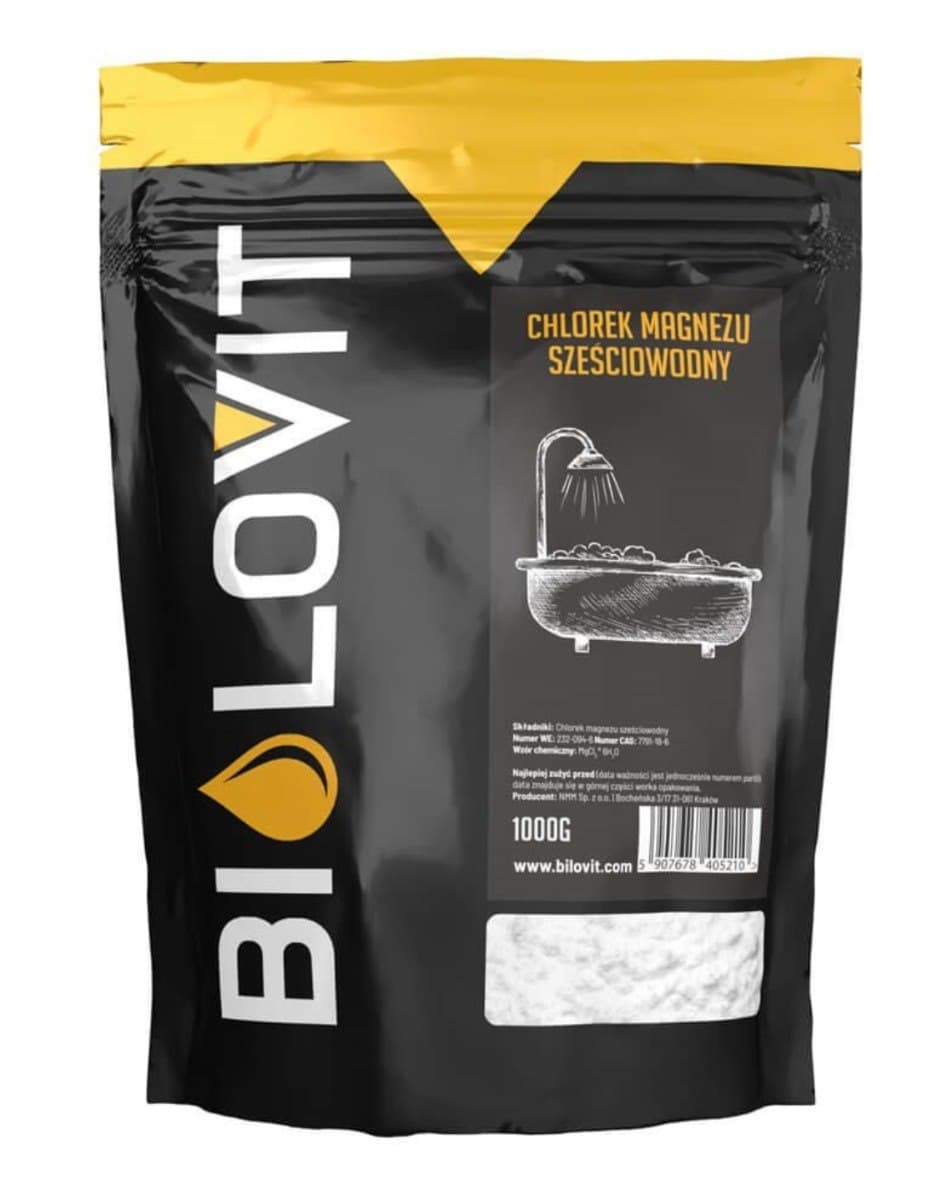 Biolovit - Magnesium Chloride Hexahydrate - 1000g – BIOLOVIT förpackning