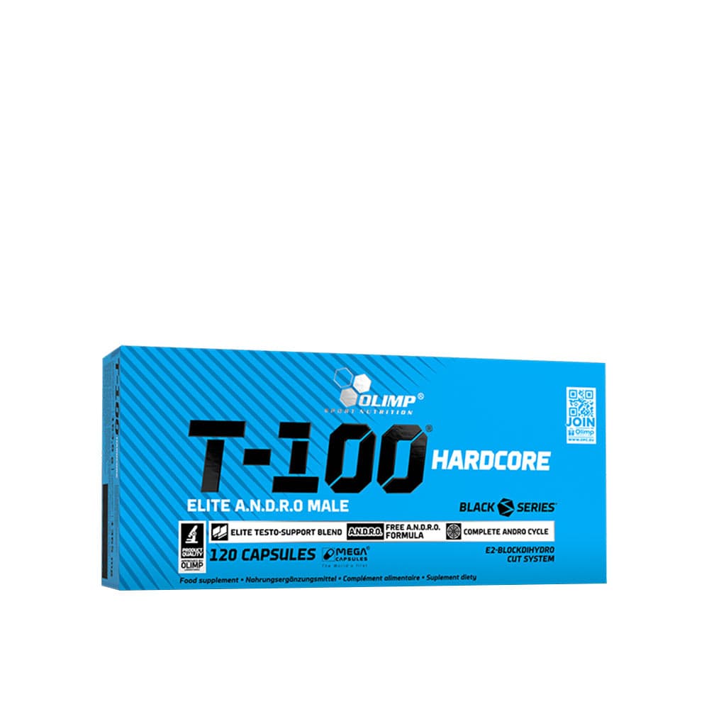 Olimp Labs - T-100 Hardcore Elite A.N.D.R.O Male - 120 Caps – Olimp Labs förpackning