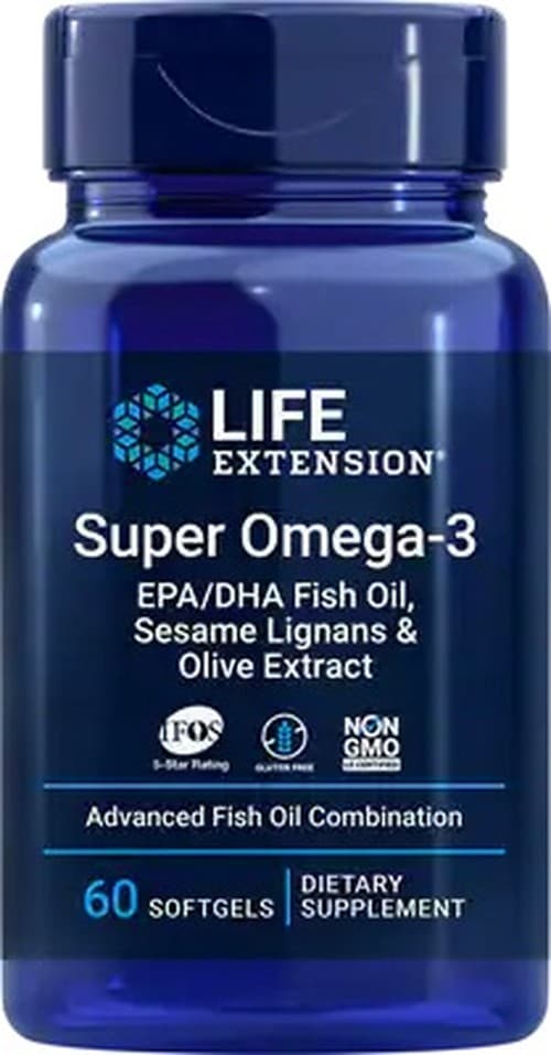 Life Extension - Super Omega-3 Epa/Dha With Sesame Lignans & Olive Extract 60 Sgels