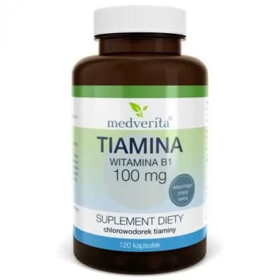 Medverita - Thiamine (Vitamin B1) - 120 Caps – Medverita förpackning