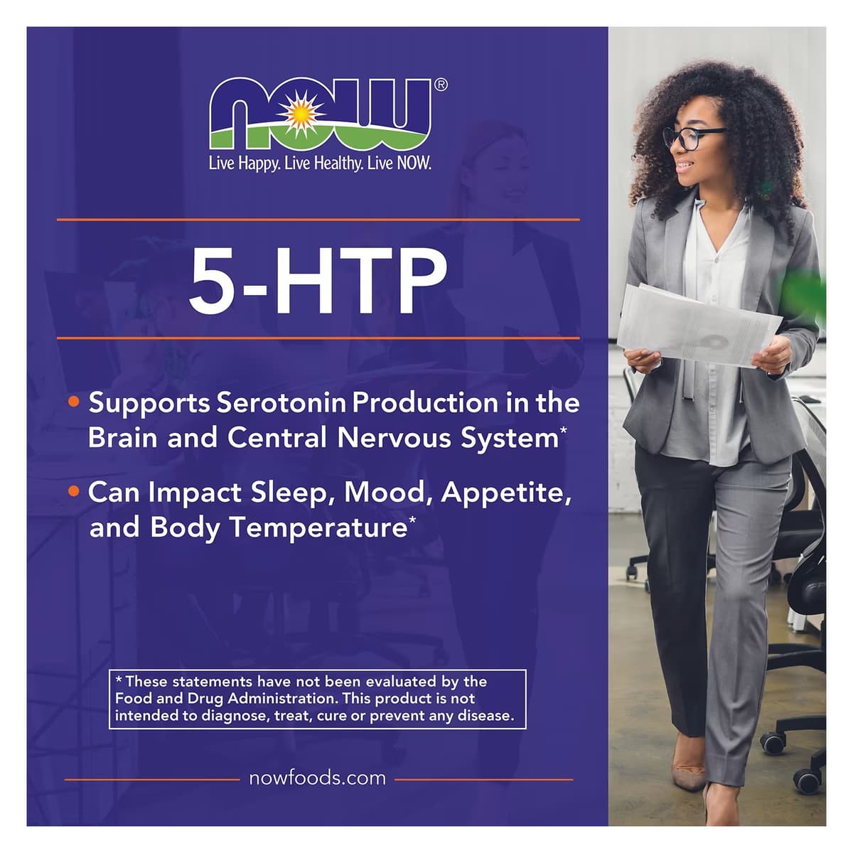 NOW Foods - 5-HTP - 100mg - 60 Vcaps