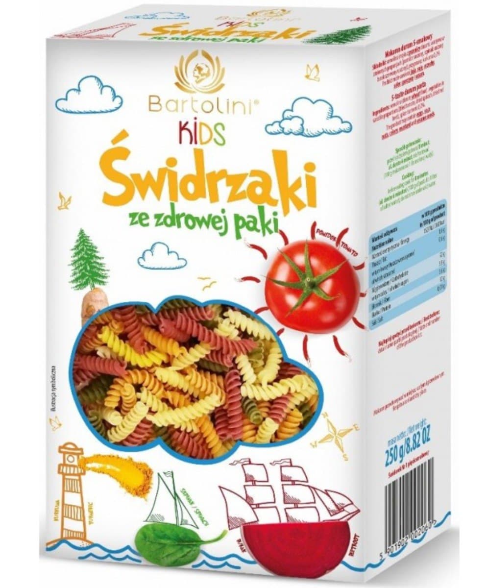 Bartolini - Kids Healthy Pasta Shapes - 250g – Bartolini förpackning