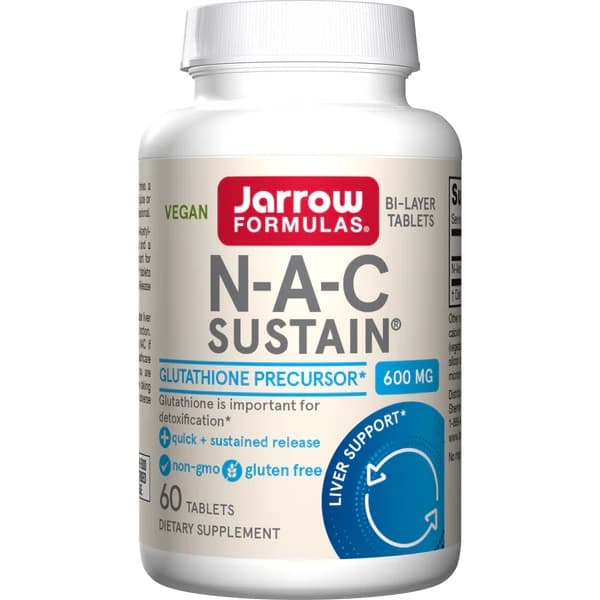 Jarrow Formulas - N-Acetyl Cysteine Sustain - 60 Tabs – Jarrow Formulas förpackning