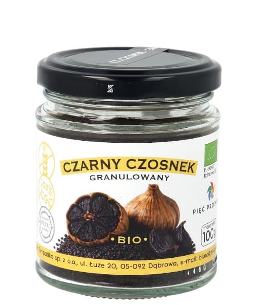 Pięć Przemian - Sorte hvidløgsgranulater - Økologisk, 100 g – Pięć Przemian emballage