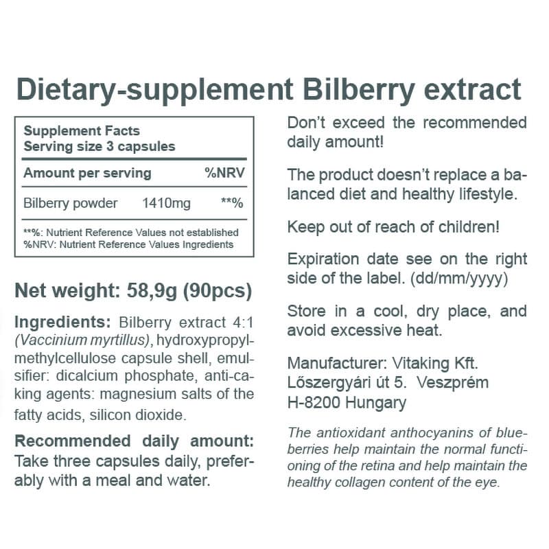 Vitaking - Bilberry Extract - 470mg