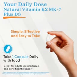 Doctor's Best - Natural Vitamin K2 Mk7 With Menaq7 Plus D3 - 60 Vcaps