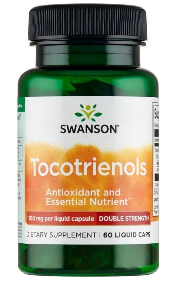 Swanson - Tocotrienols, 100mg Double Strength - 60 Liquid Caps – Swanson förpackning