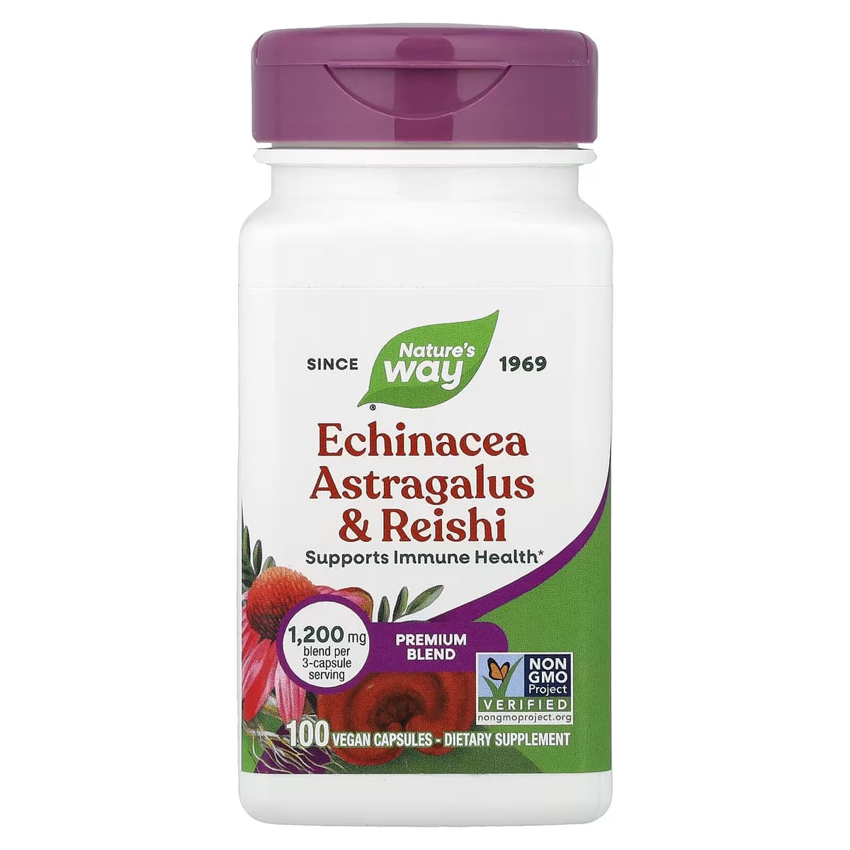 Nature'S Way - Echinacea Astragalus & Reishi - 100 Vcaps