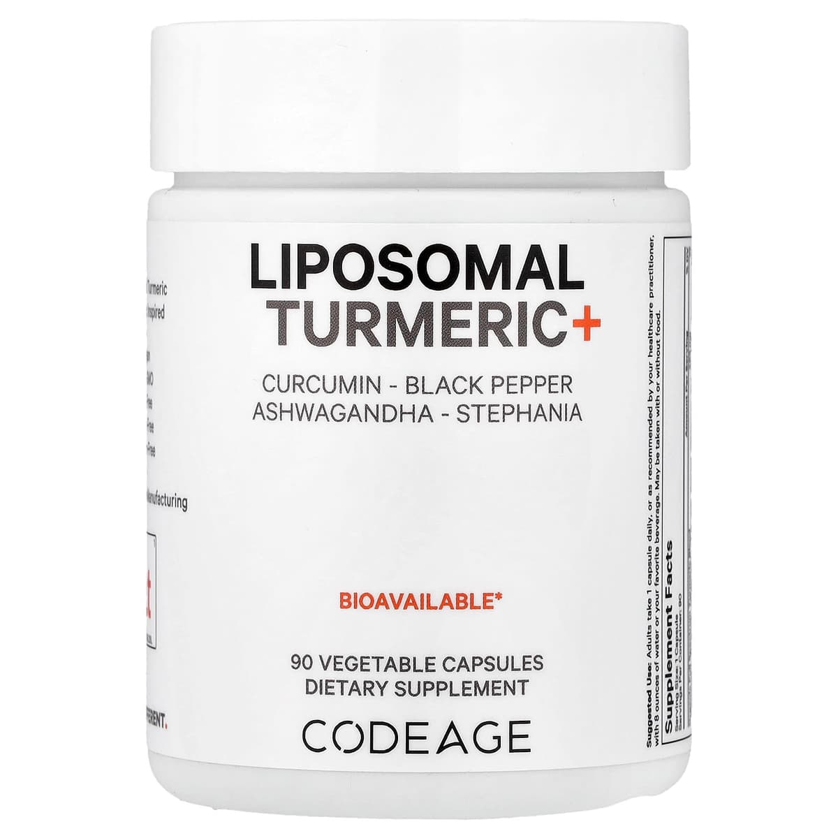 Codeage Liposomal Gurkmeja+ - 90 Vcaps - 90 Vegetabilske Kapsler