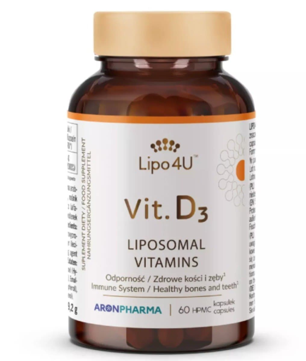 Aronpharma - Lipo4U Vitamin D3 Liposomal - 60 Capsules – Aronpharma förpackning