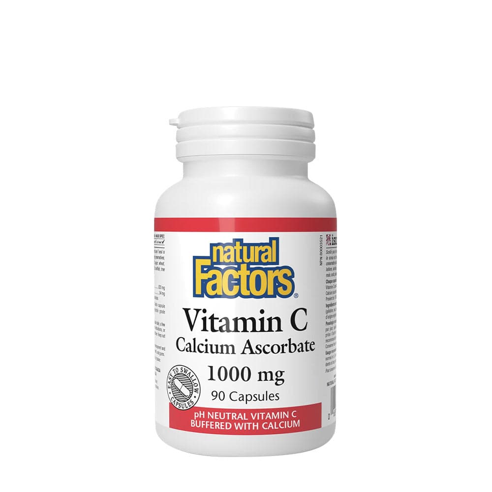 Natural Factors - Vitamin C Calcium Ascorbate - 90 Caps – Natural Factors förpackning