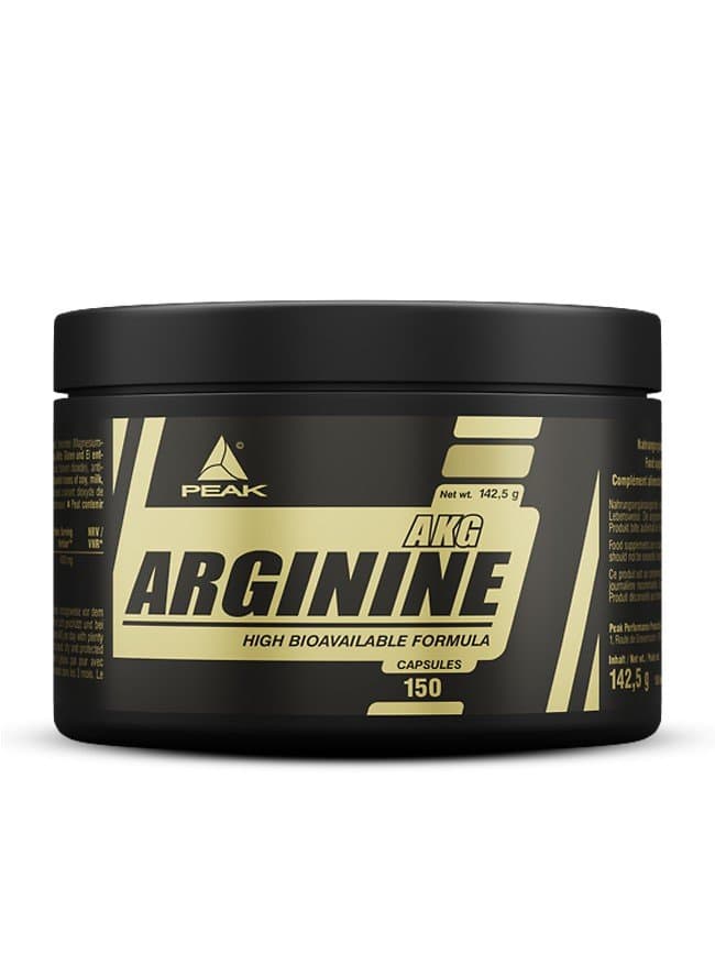 Peak - Arginin AKG - Standard, 150 kapslar – förpackning