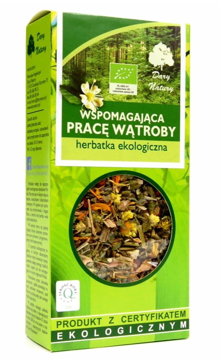 Dary Natury - Organic Liver Support Herbal Tea 50g – Dary Natury förpackning