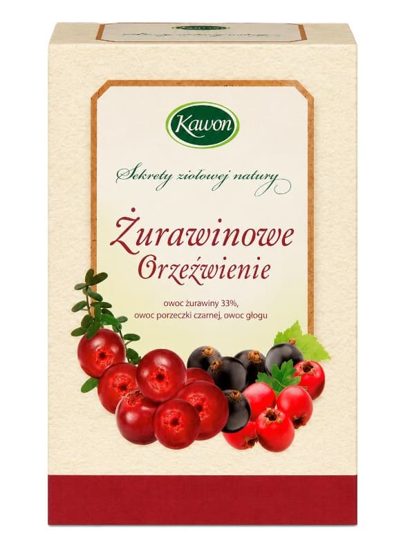 Kawon - Cranberry Refreshment - 20x3g – Kawon förpackning
