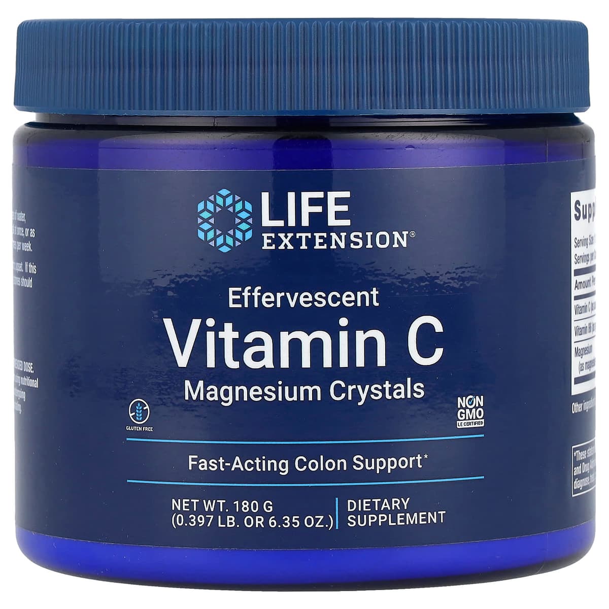 Life Extension - Brusande kristaller med Vitamin C och magnesium - 180 g