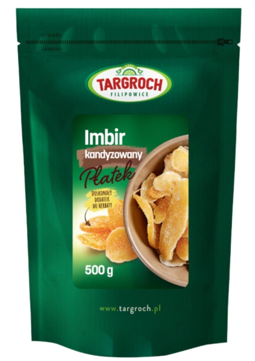 Targroch - Candied Ginger Flakes – Targroch förpackning