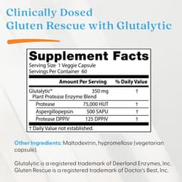Doctor's Best - Gluten Rescue Enzyme Blend - 60 Vcaps