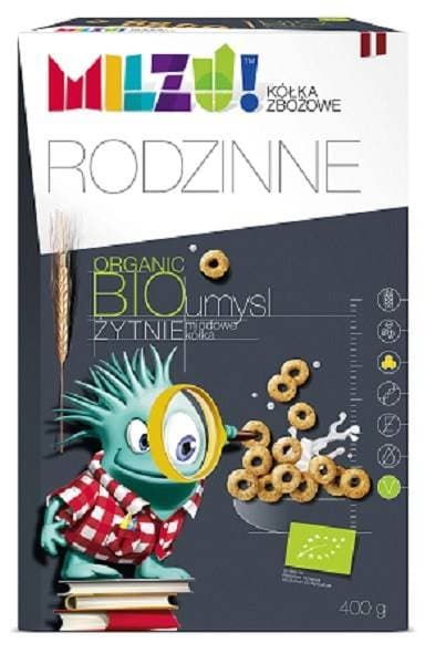 Milzu - Grain Rings with Honey - 400g – Milzu förpackning