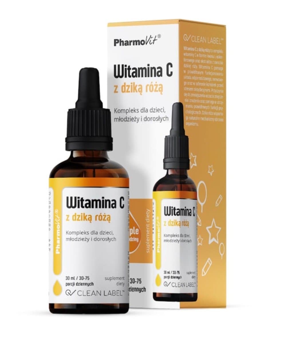 Pharmovit - Vitamin C with Wild Rose - 30 ml – Pharmovit förpackning