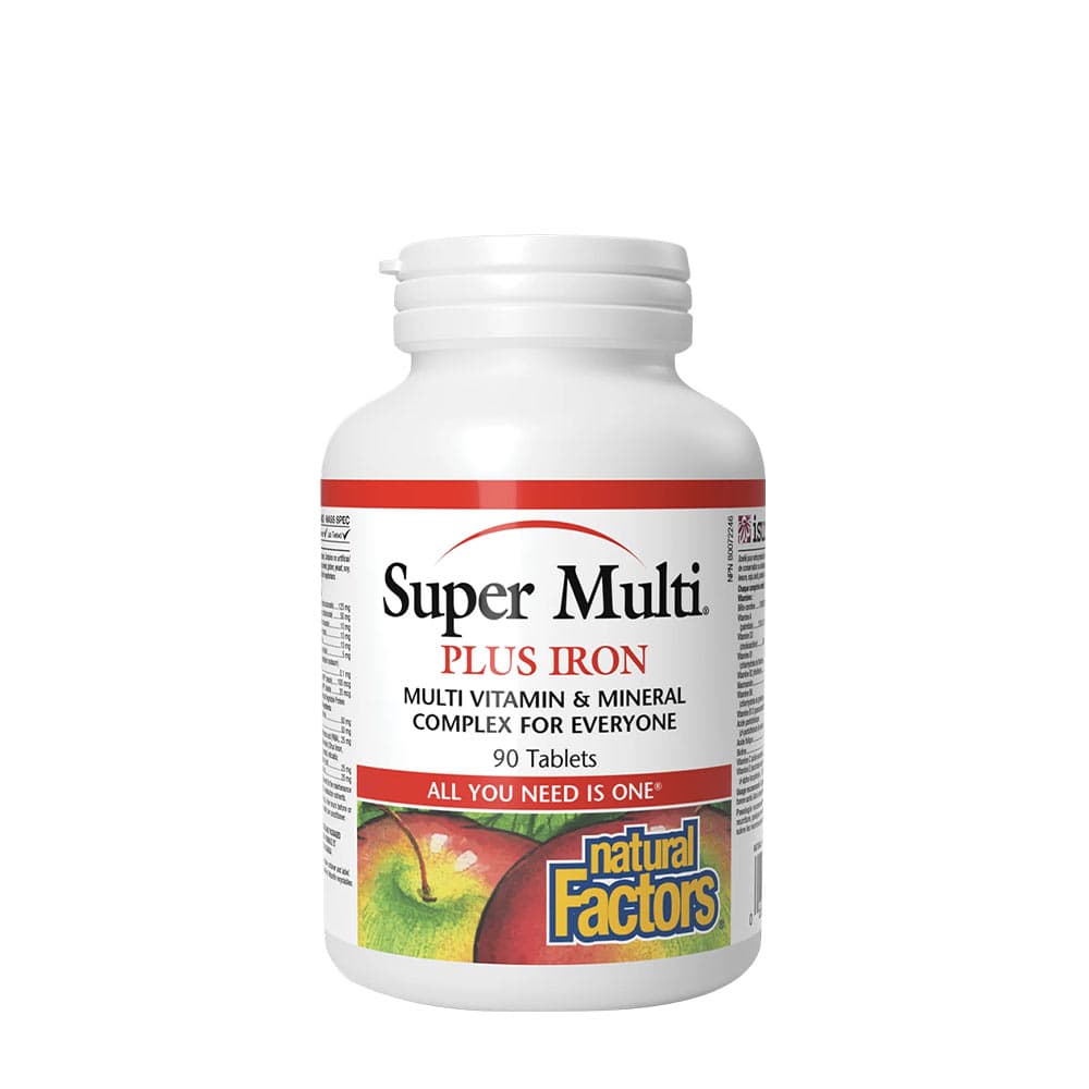 Natural Factors - Super Multi Plus Iron - 90 Tabs