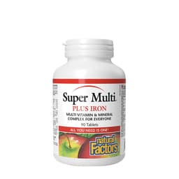 Natural Factors - Super Multi Plus Iron - 90 Tabs