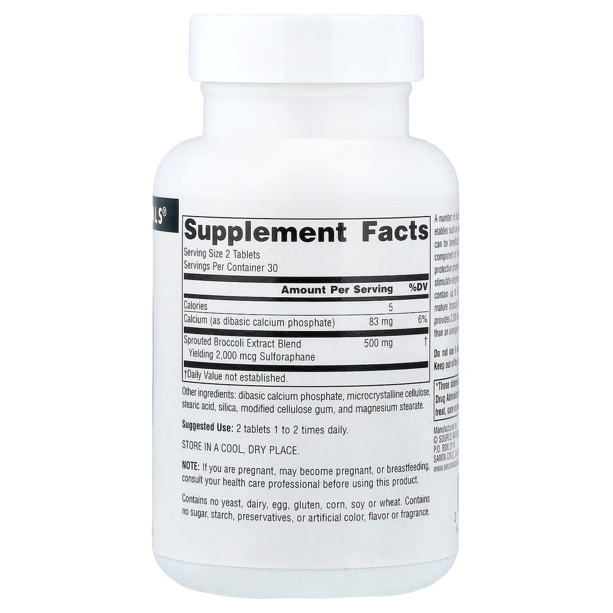 Source Naturals - Broccoli Sprouts Extract - 60 Tabs