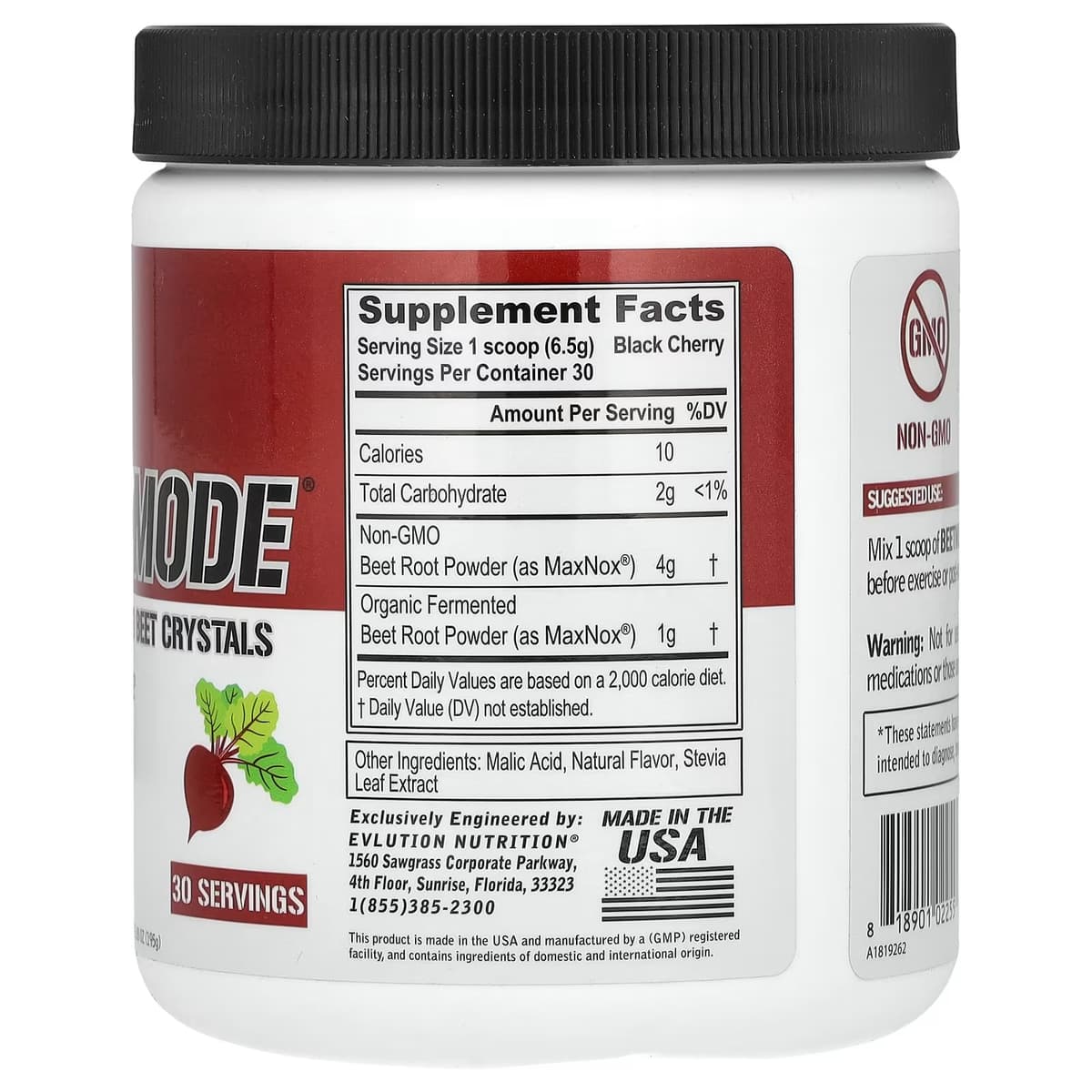 EVLution Nutrition - Beet Mode - Black Cherry - 6.88 oz