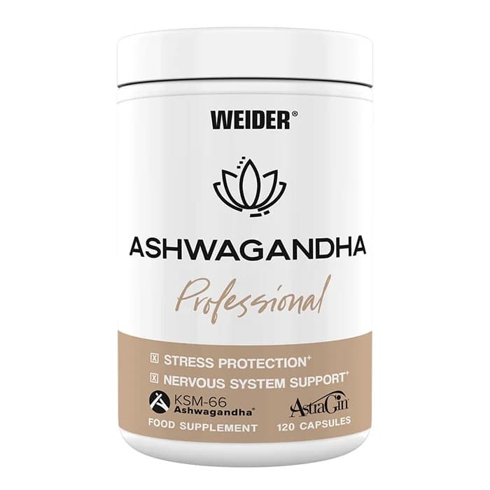 Weider - Ashwagandha Professional - 120 Vcaps – Weider förpackning