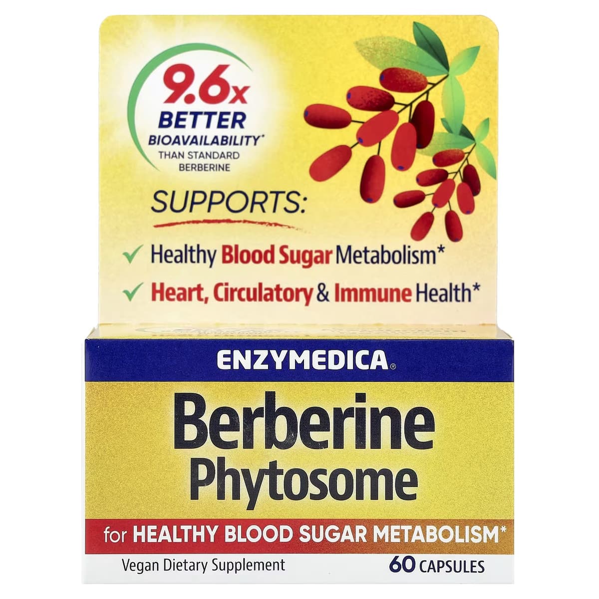 Enzymedica - Berberiini Phytosomaatti - 60 Kapselia