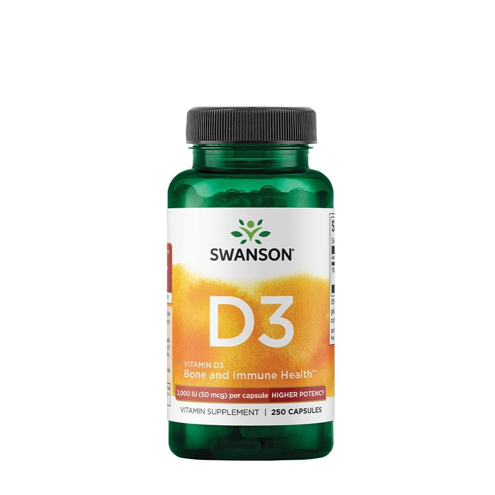 Swanson - Vitamin D3 2000 IE, 250 kapslar