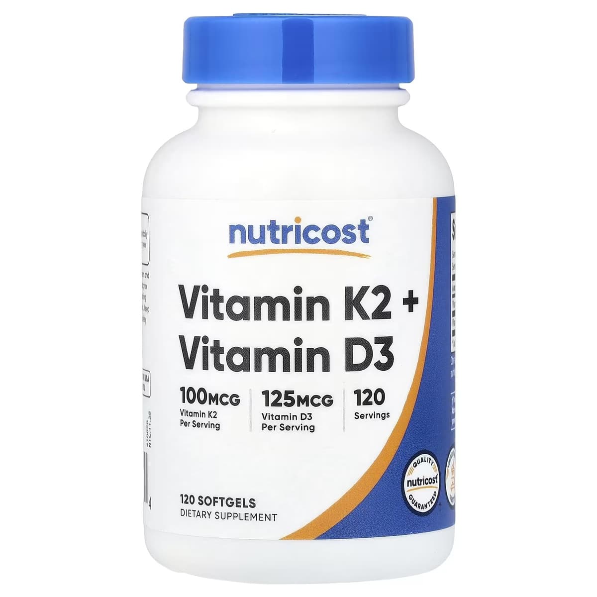 Nutricost - Vitamin K2 + Vitamin D3 - 120 Softgels