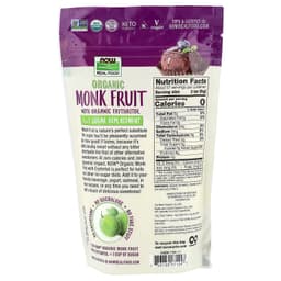 Now Foods - Monk Fruit With Erythritol, Organic Powder - 454g