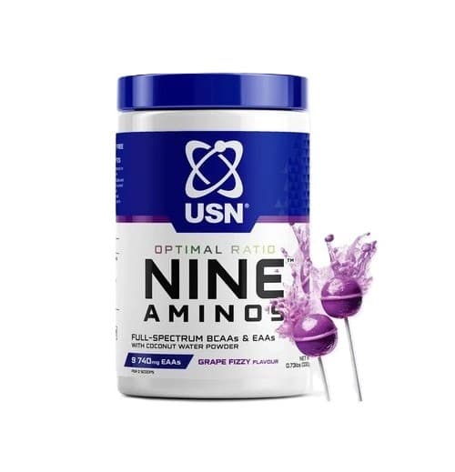 USN - Nine Aminos - Amino Acid Complex Grape Fizzy - 330g