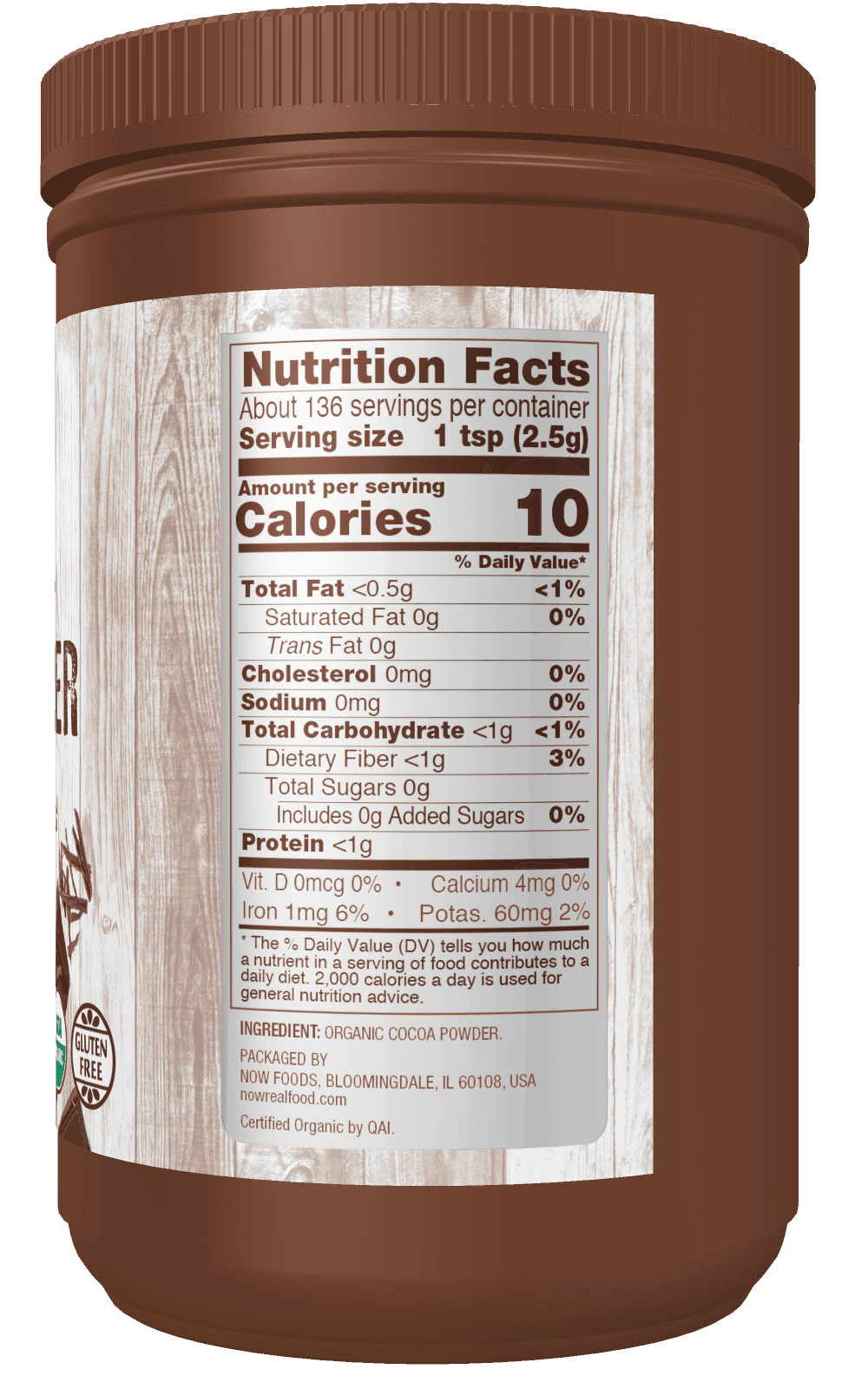 NOW Foods - Organic Cocoa Powder - 340g