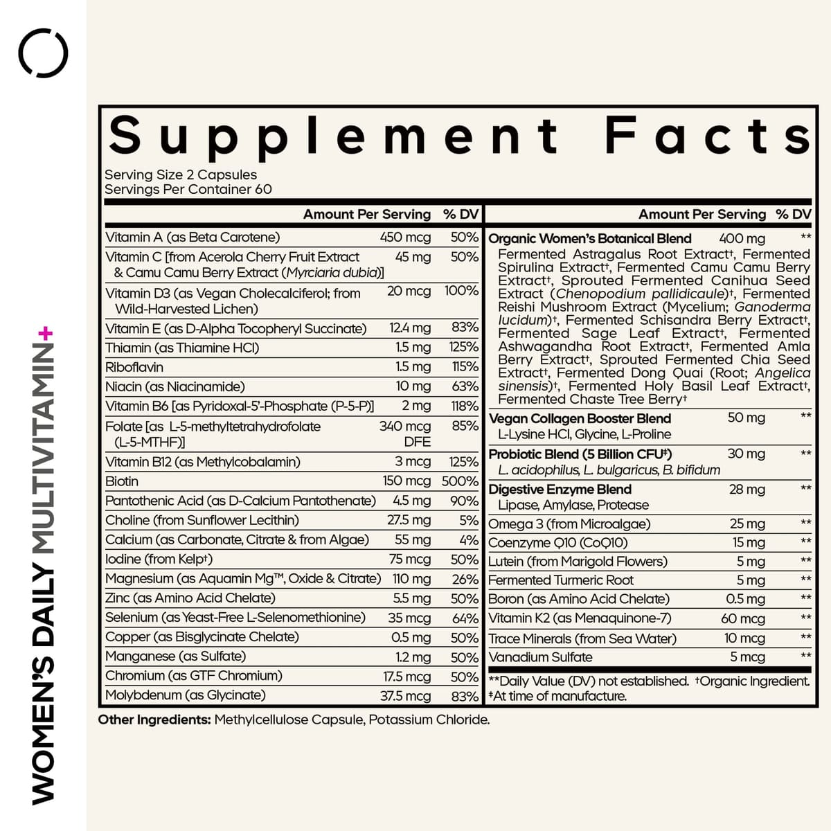 Codeage Kvinders Fermenterede Multivitamin+ - 120 Vcaps - 120 Vegetabilske Kapsler