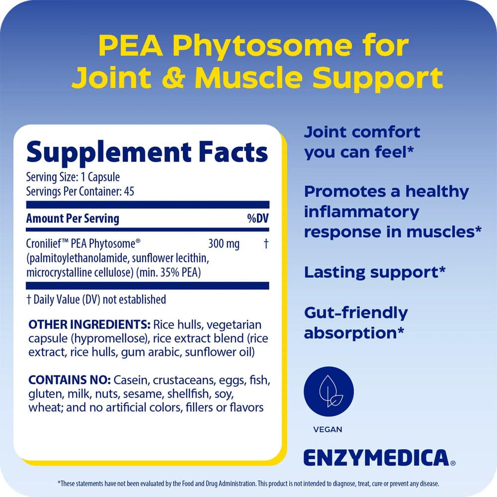 Enzymedica - Led & Muskel Pea Phytosome - 45 vcaps